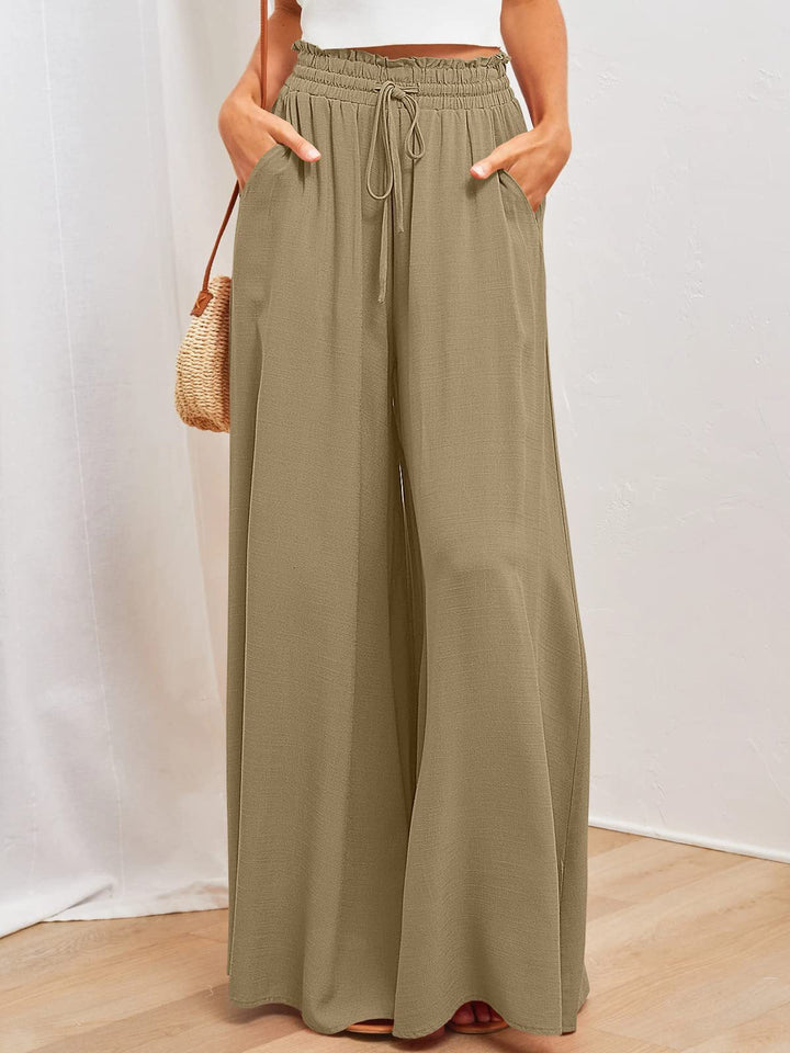 Aurora | Pantaloni Palazzo Donna Estivi a Gamba Larga
