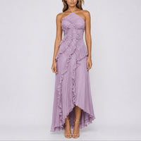 Martina | Pleated Maxi Dress with Ruffles for a Fall Wedding