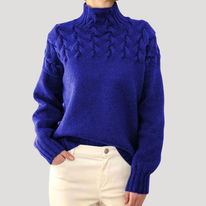 Sophie | Turtleneck Sweater with Cable Knit Design