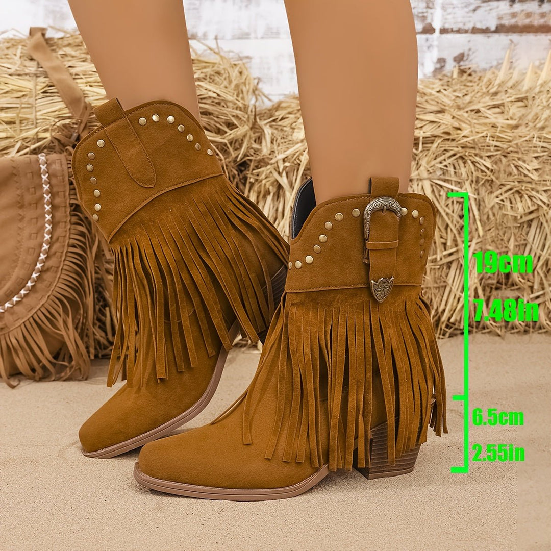 Nadine | Stivali da Cowboy Western da Donna con Frange e Borchie