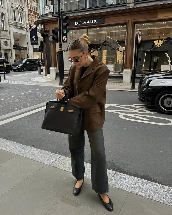 Emily | Weicher und bequemer Damenblazer aus Veloursleder