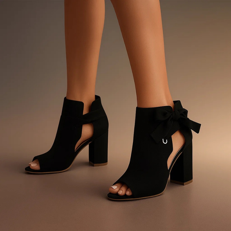 Marcella | Open Toe Heels – Elegante Stile con Nastro