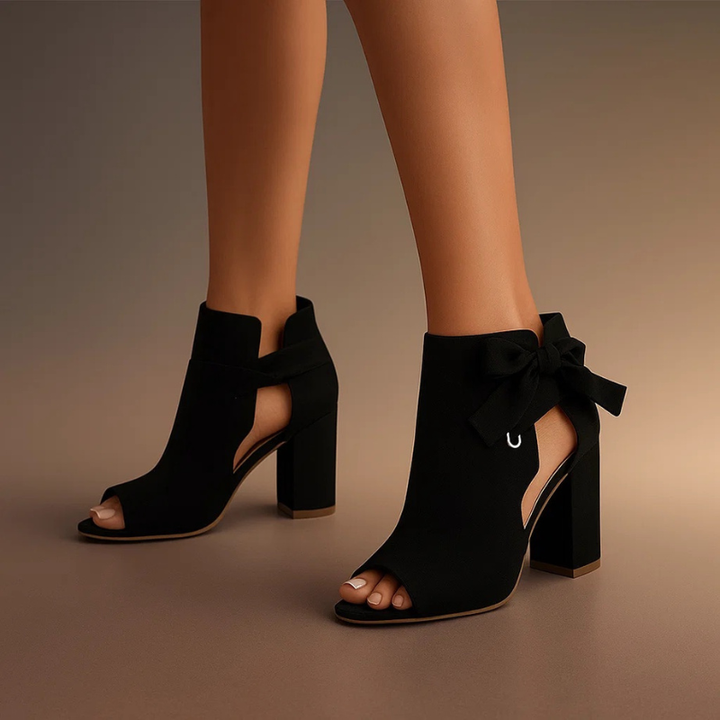 Marcella | Open Toe Heels – Elegante Stile con Nastro