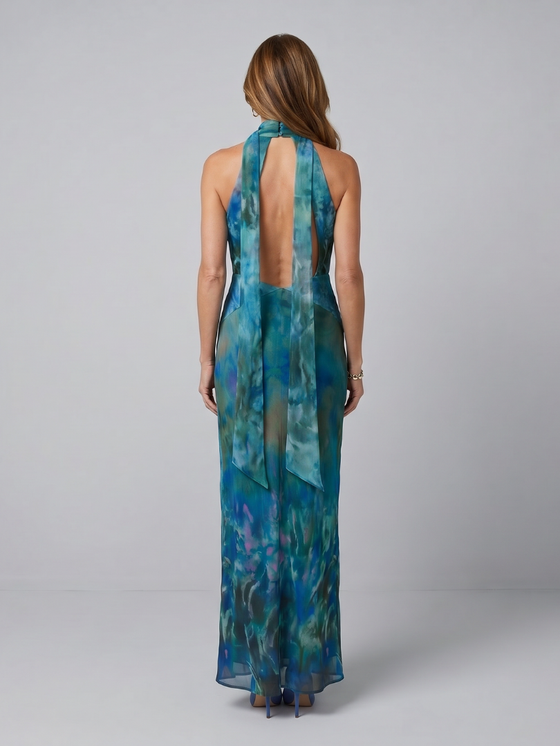Juniper | Maxi Dress con Halter e Keyhole