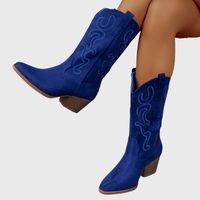 Valentina | Farbige und elegante Cowboystiefel mit weitem Schaft