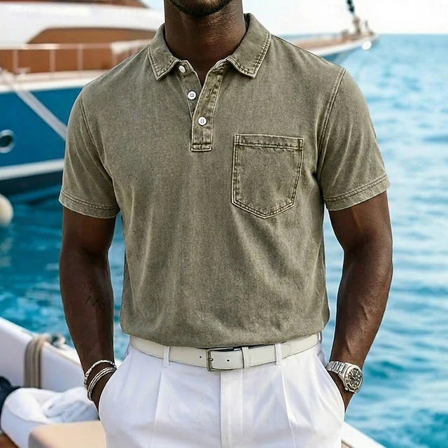 Vincent | Polo Shirt – Vintage-Washed Comfort for Men