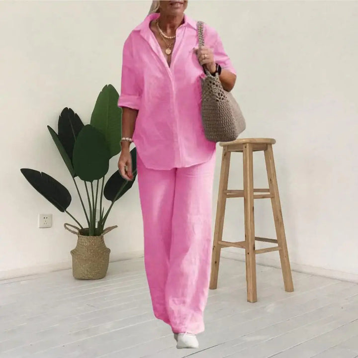 Evelyn | Elegantes zweiteiliges Leinenset