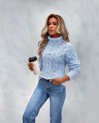 Emma | Maglione Dolcevita con Treccia Classica