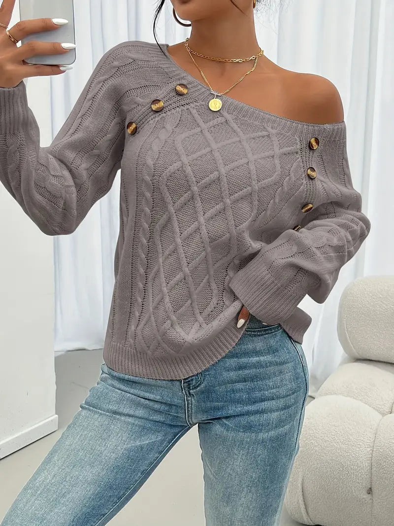 Lina | Pullover a Maniche Lunghe – Elegante Stile Casual