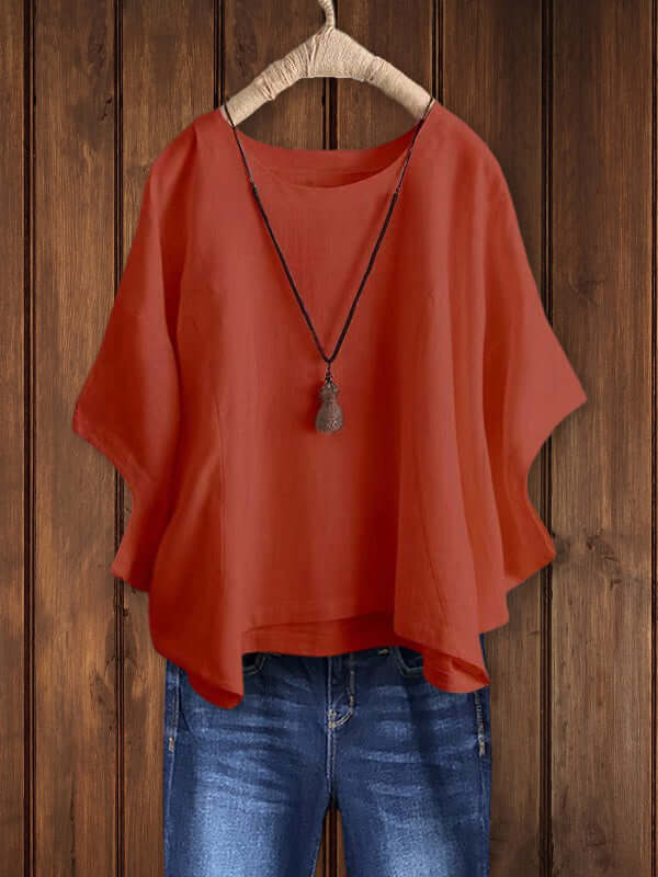Aurora | Tunica Top Donna Casual con Scollo Rotondo e Maniche Dolman