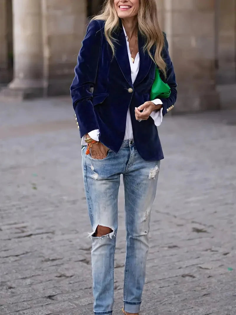Sofia | Blazer in Velluto da Donna Elegante e Raffinato