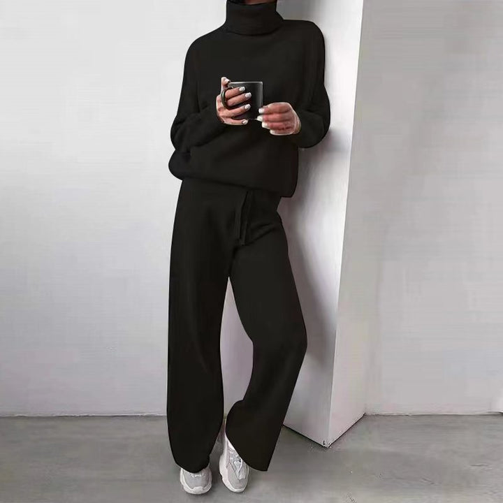Emily | Set a due pezzi in maglia a collo alto moderno e accogliente