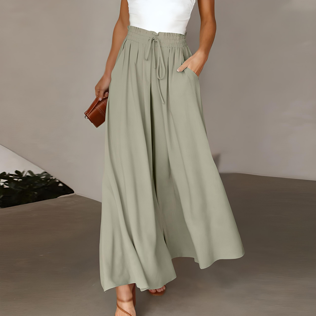 Johanna | Pantaloni Donna Eleganti a Gamba Larga