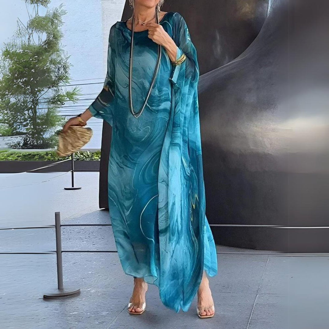 Lucy | Elegantes langärmeliges Maxikleid