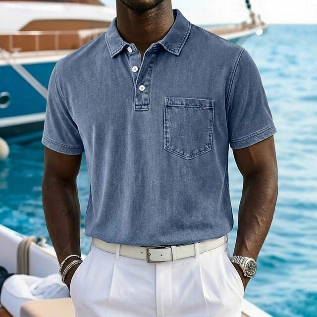 Vincent | Polo Shirt – Vintage-Washed Comfort for Men