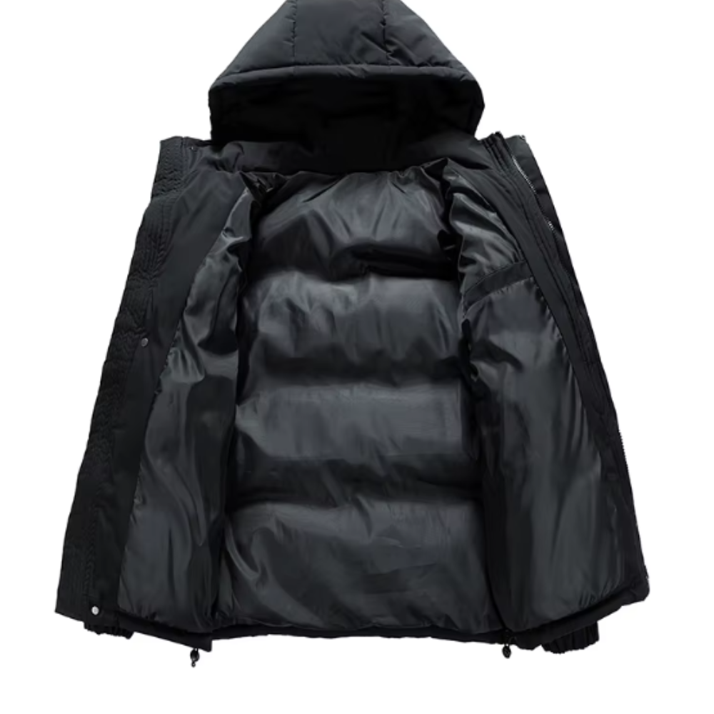 Nero Puffer | Giacca Puffer Antivento per Uomo