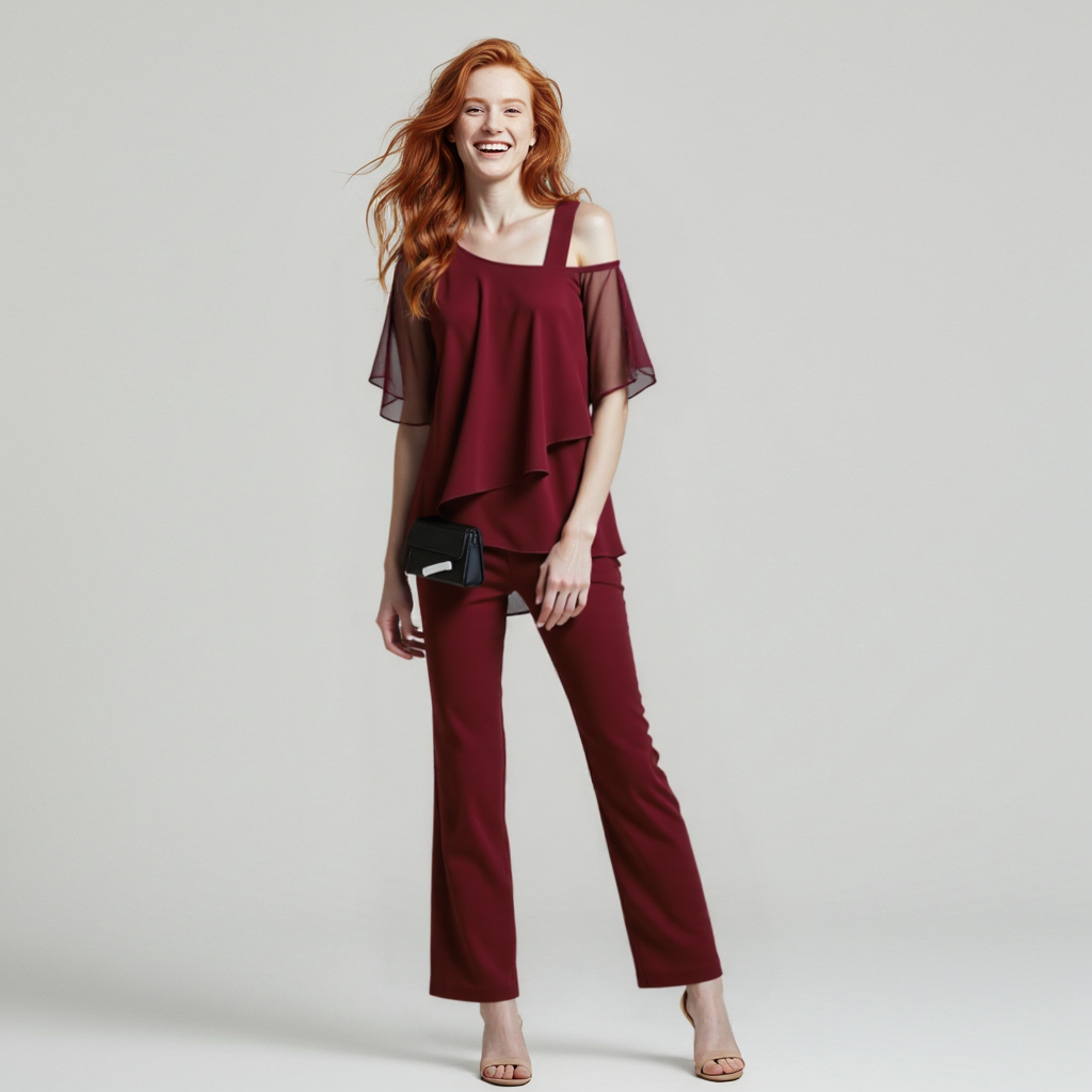 Sofia | Elegant Two-Piece Cold-Shoulder Evening Set