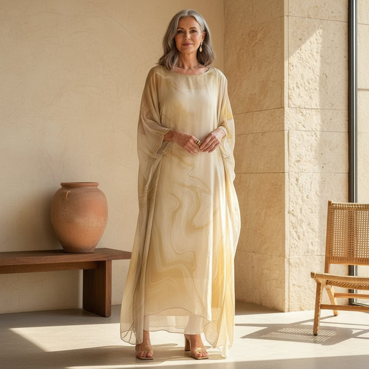 Lucy | Elegantes langärmeliges Maxikleid