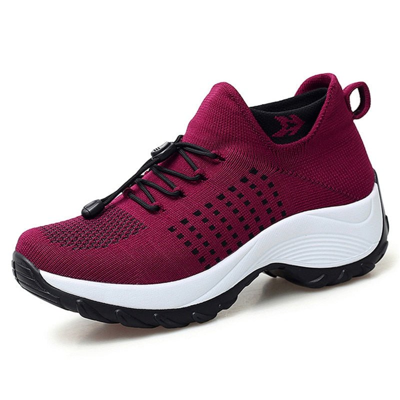 Emily | Sneakers Ortopediche con Plateau in Maglia