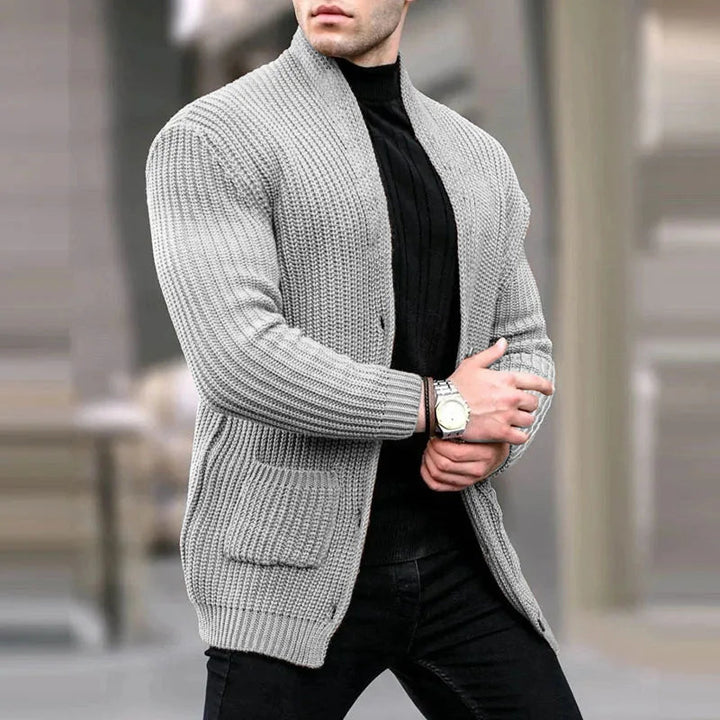 Oliver | Cardigan in Maglia Utility Moderno da Uomo