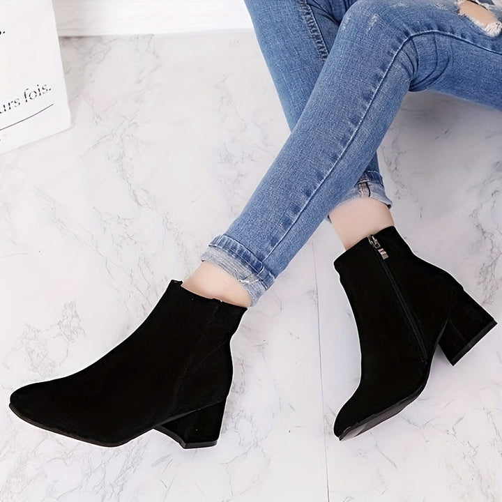 Julia | Suede-Look Chelsea Ankle Boots with Low Heel