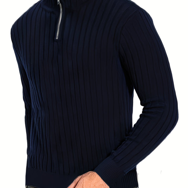Thatcher | Ribbed Quarter-Zip Sweater for Everyday Comfort