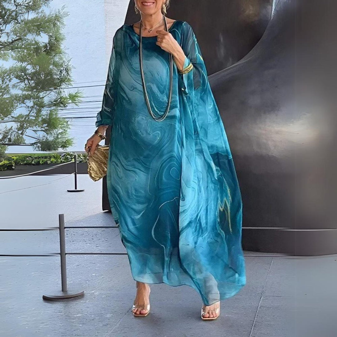 Lucy | Elegantes langärmeliges Maxikleid