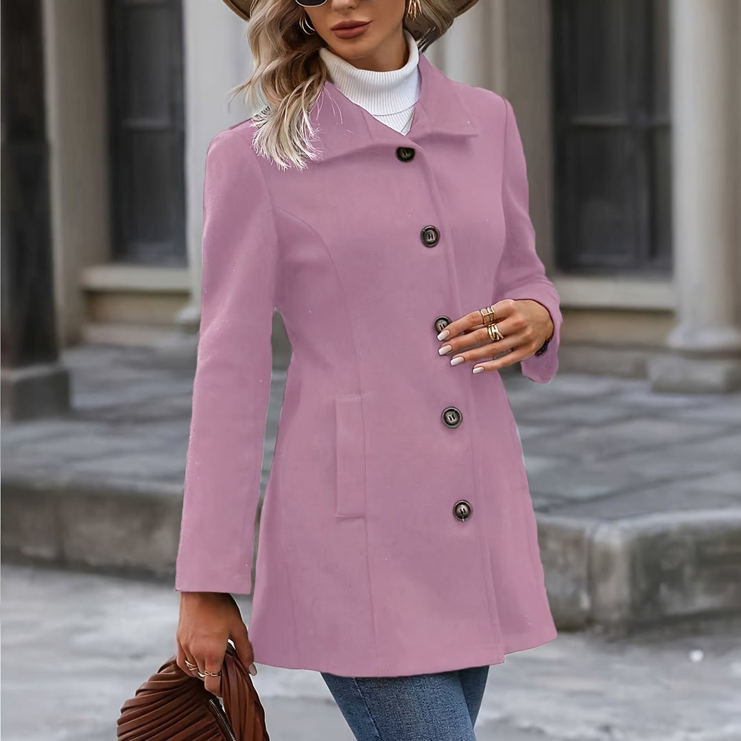 Annalise | Cappotto a Media Lunghezza Slimming con Cintura in Vita