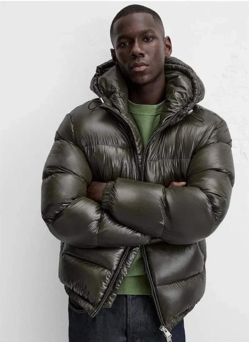 Apex | Puffer Jacket – Quilted Style with Warm Sherpa Lining for Men
