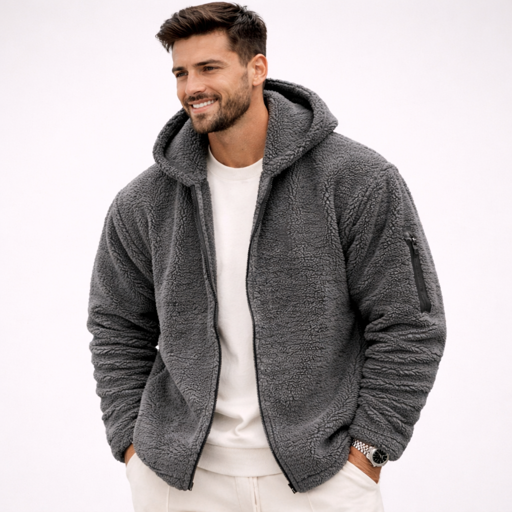 Davide | Giacca con Cappuccio Calda e Sportiva da Uomo