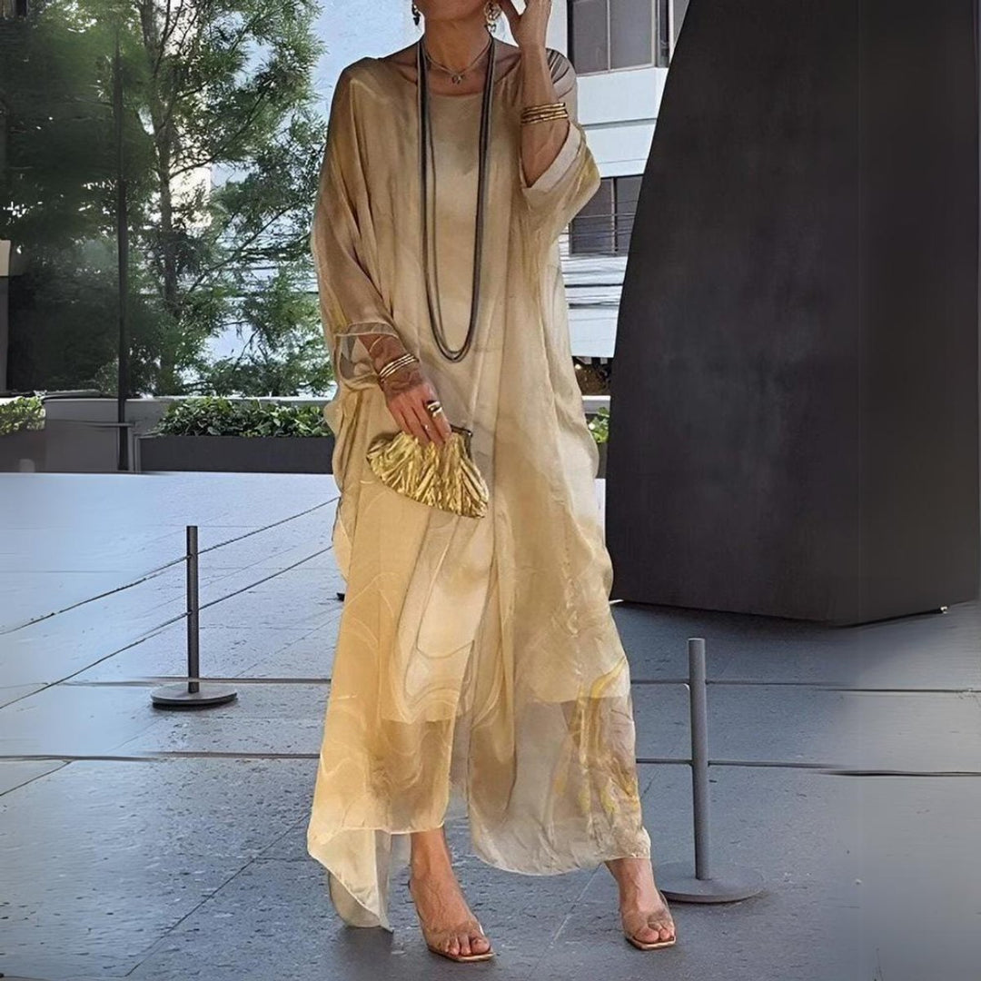 Lucy | Elegantes langärmeliges Maxikleid