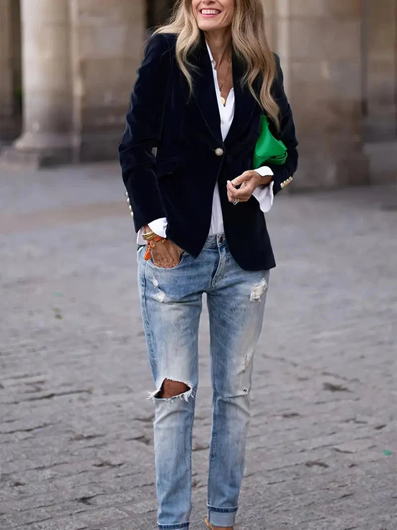 Sofia | Blazer in Velluto da Donna Elegante e Raffinato