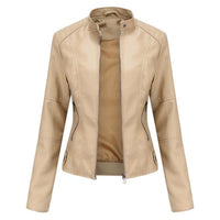 Sofia | Elegante Giacca di Pelle Cropped da Donna