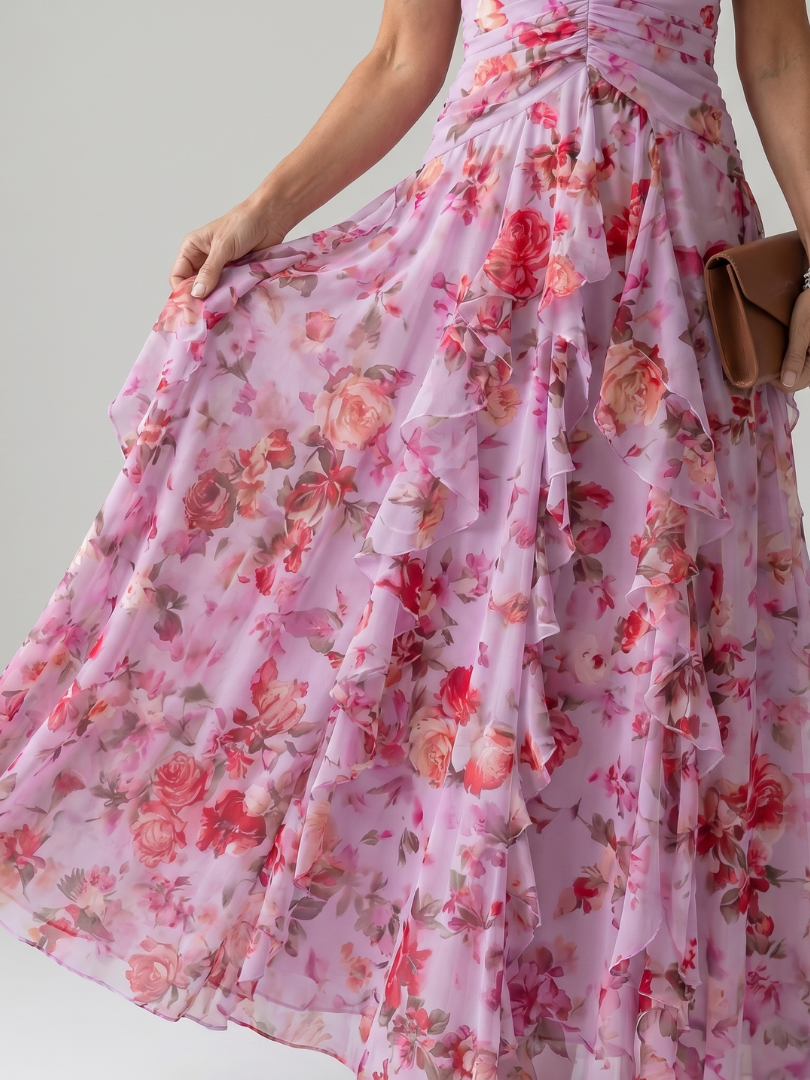 Nori | Maxi Dress – Floral Halter Neck Design