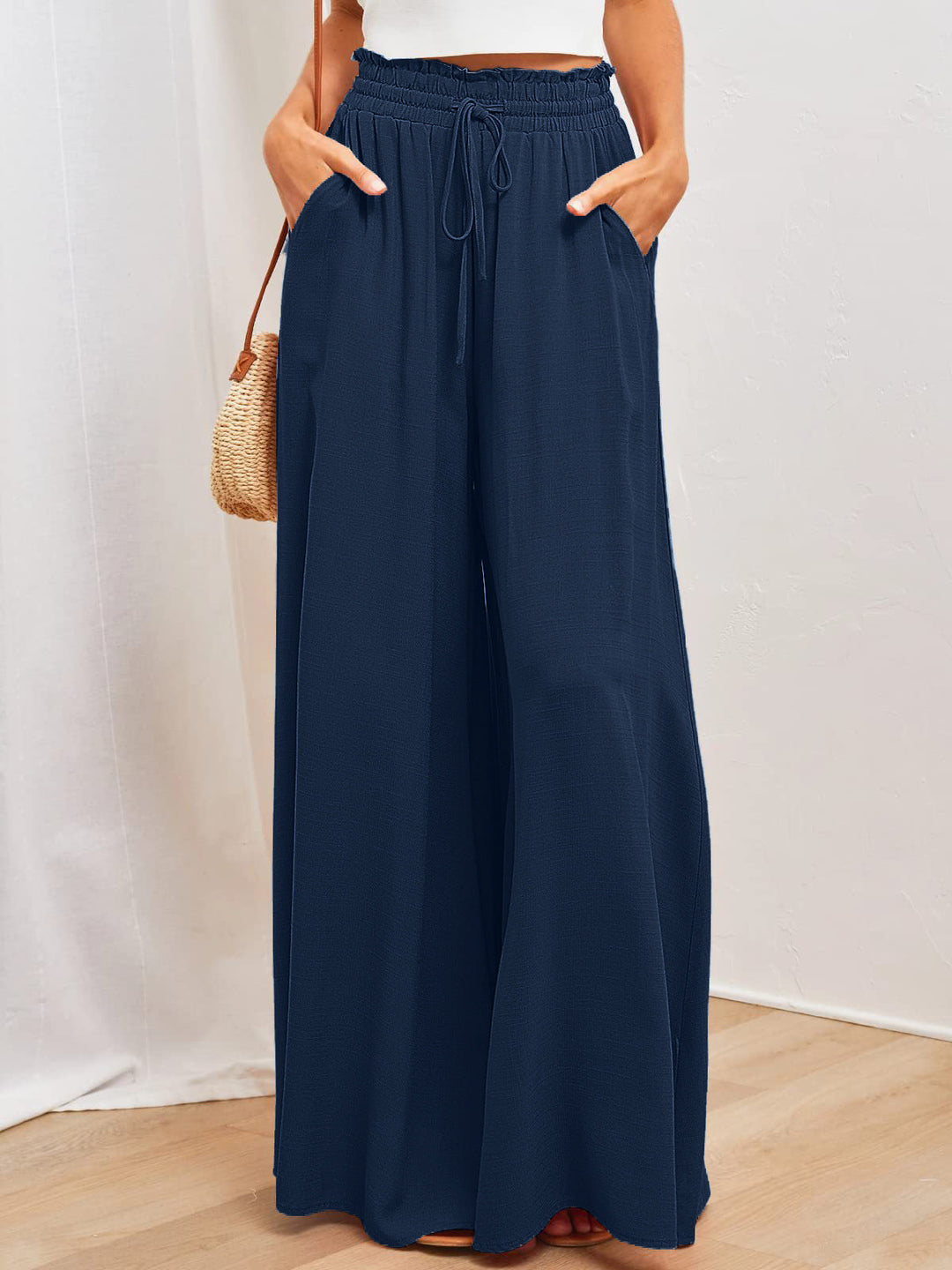 Aurora | Pantaloni Palazzo Donna Estivi a Gamba Larga