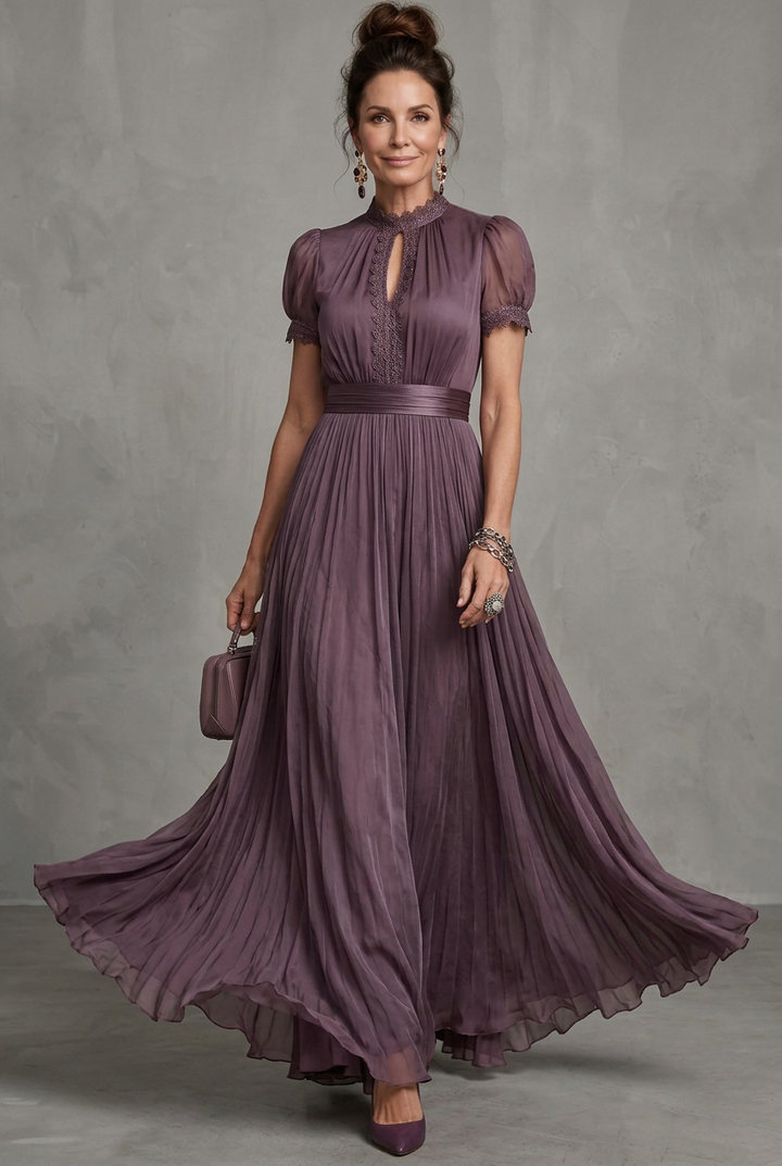 Elara | Maxi Dress – Elegante con Dettagli in Pizzo
