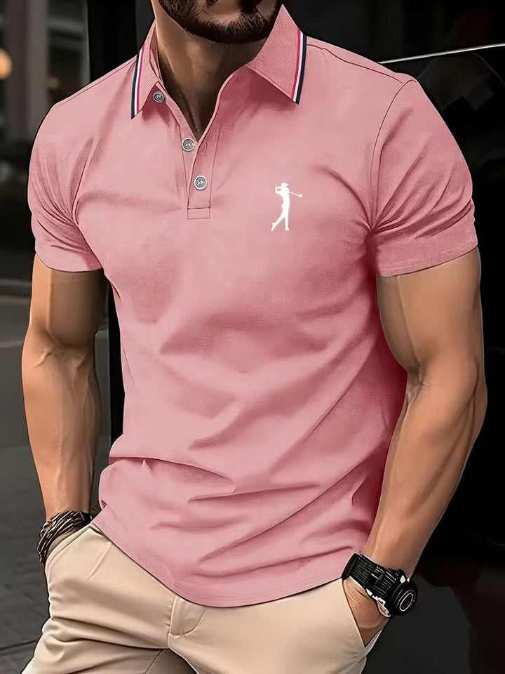 Arnold | Golf Shirt Casual a Maniche Corte con Stampa