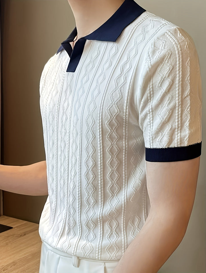Barrett | Polo Shirt a Righe con Collo a Contrasto