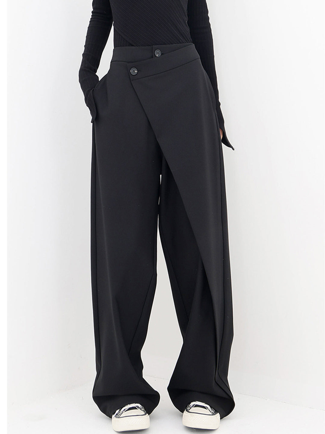 Elena | Pantaloni Baggy Asimmetrici a Gamba Larga
