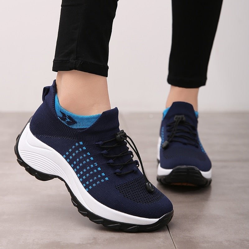 Emily | Sneakers Ortopediche con Plateau in Maglia