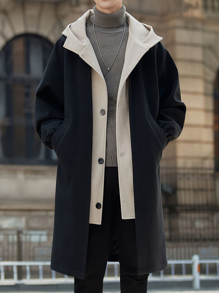 Harrison | Cappotto Longline con Cappuccio Elegante