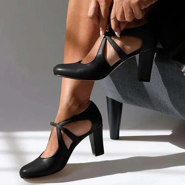 Raina | Tacco Comodo con Cinghie Eleganti