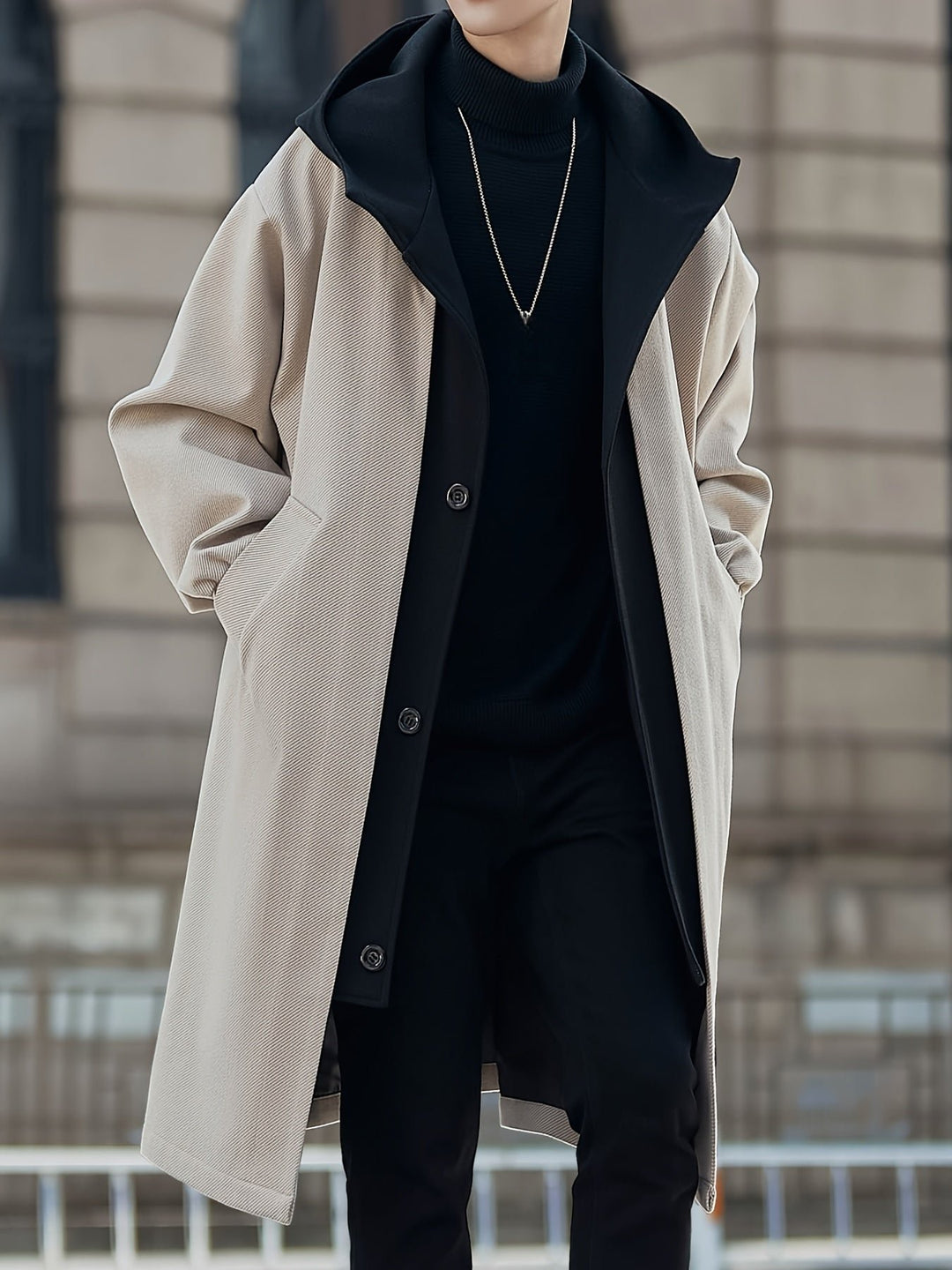 Harrison | Cappotto Longline con Cappuccio Elegante