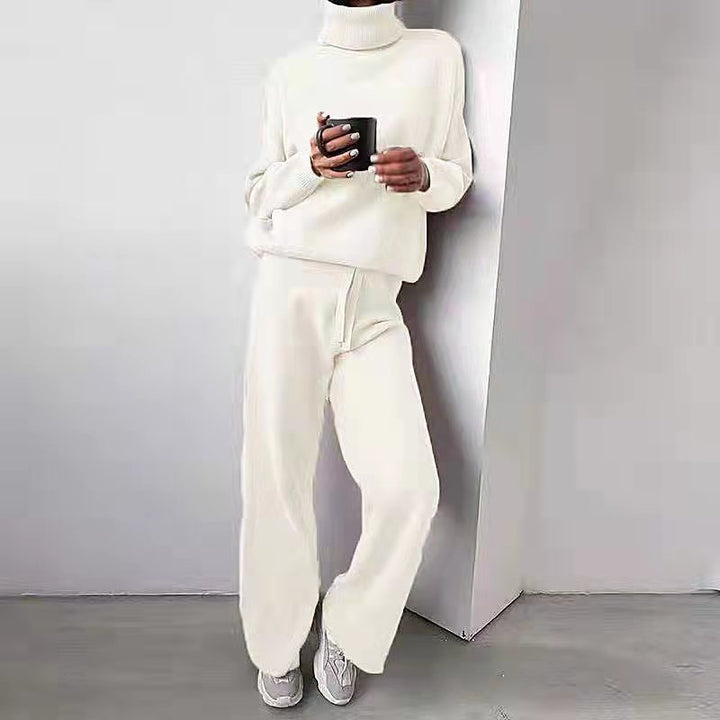 Emily | Set a due pezzi in maglia a collo alto moderno e accogliente