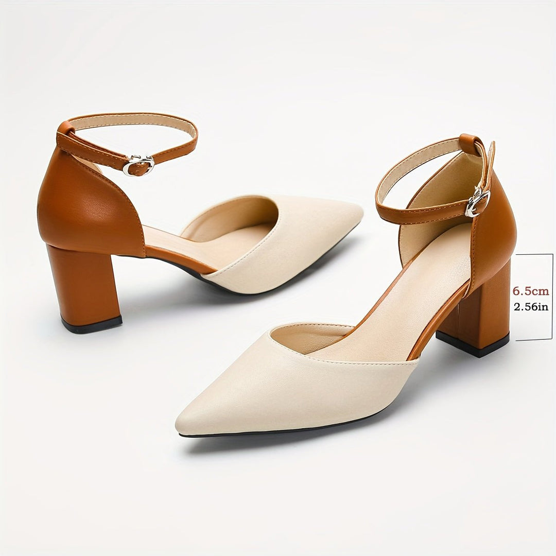 Marielle | Scarpe con Tacco a Strappo Bicolore