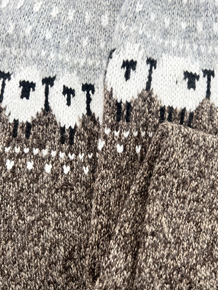 Jovian | Chunky Knit Sweater with Sheep Jacquard Design