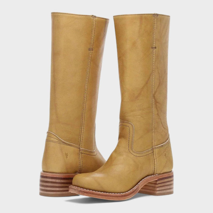 Valentina | Genuine Leather Western Knee-High Boots