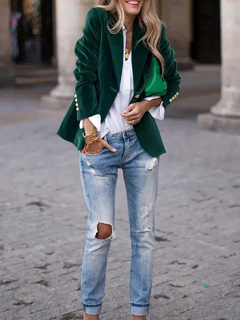 Sofia | Blazer in Velluto da Donna Elegante e Raffinato