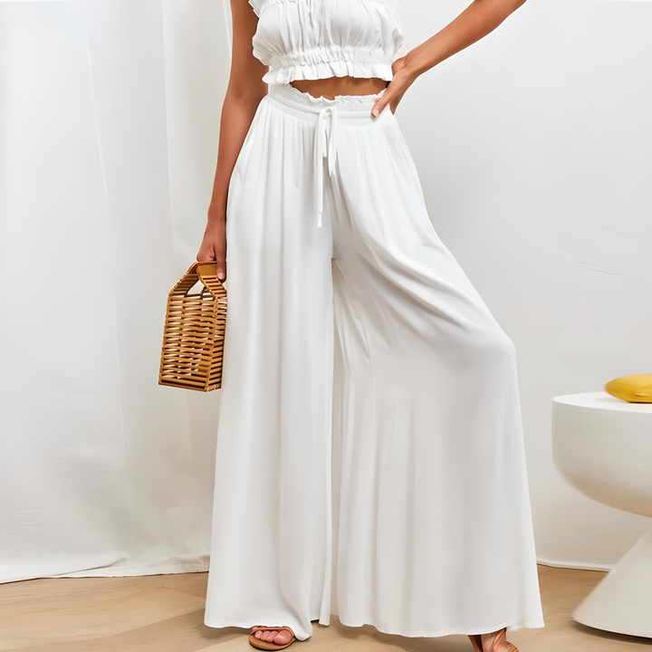 Johanna | Pantaloni Donna Eleganti a Gamba Larga