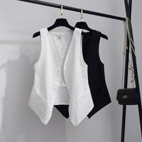 Isabella | Gilet Donna in Lino Elegante con Scollo a V